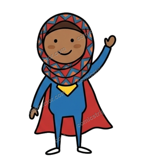 Fatima in a costume